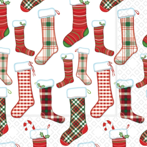 Guardanapos 25x25 cm - Christmas Stocking