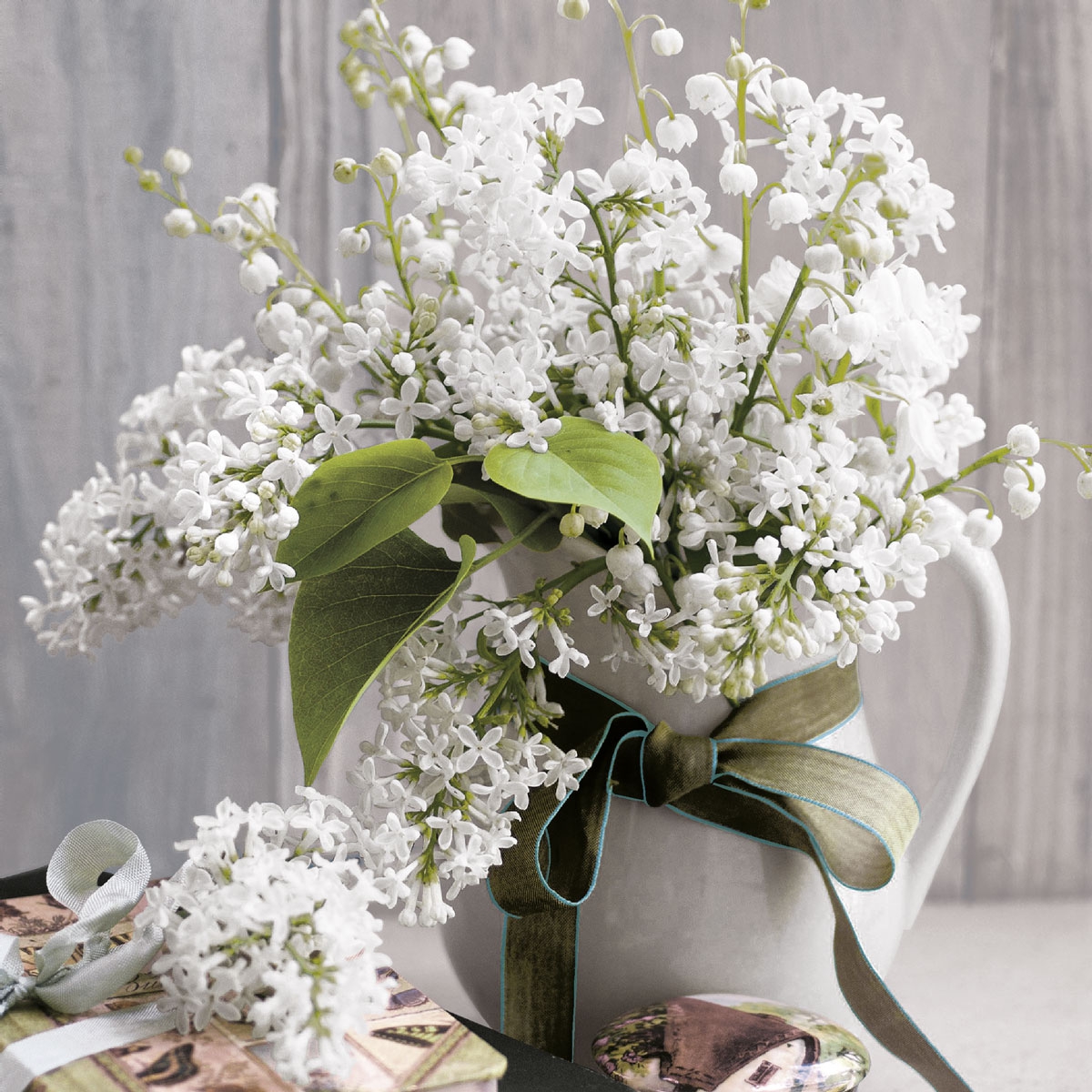 Napkins 33x33 cm - Orlene, lilac, flowers Napkins 33x33 cm - Orlene