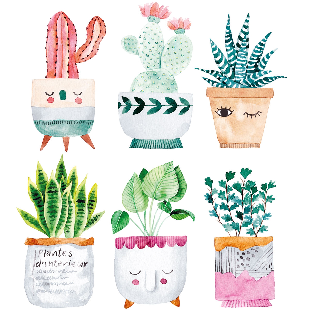 Servietten 33x33 cm - Plantes d´interieur