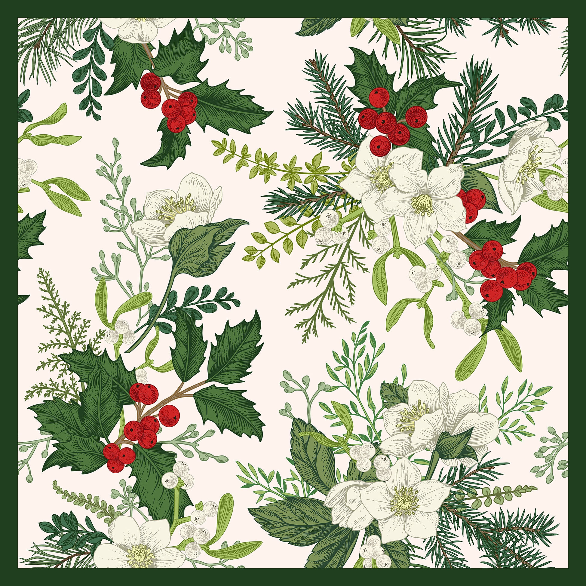 Guardanapos 33x33 cm - Christmas Rose