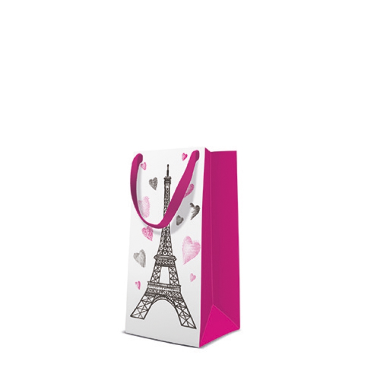 10 Geschenktaschen - I Love Paris narrow, Tasche, Herzen, Paris, Eifelturm 10 Geschenktaschen - I Love Paris narrow