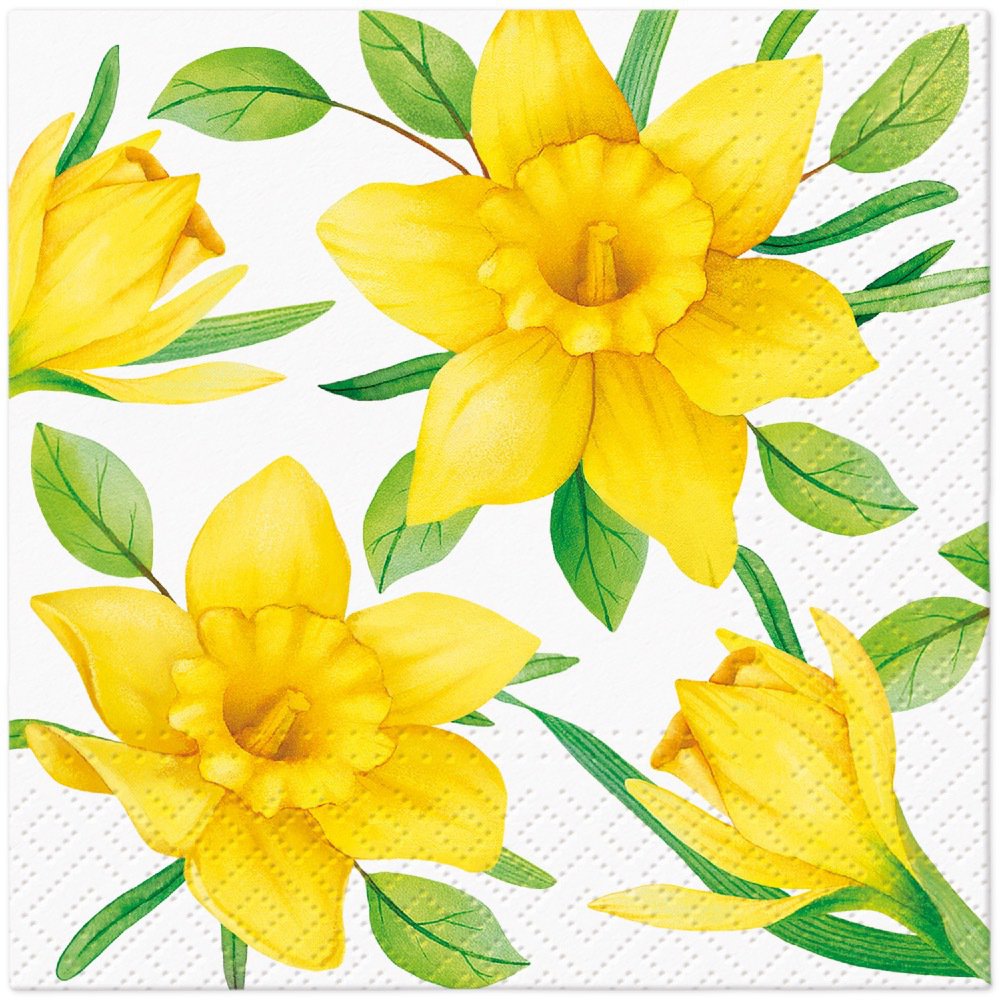 Napkins 25x25 cm - Daffodils in Bloom