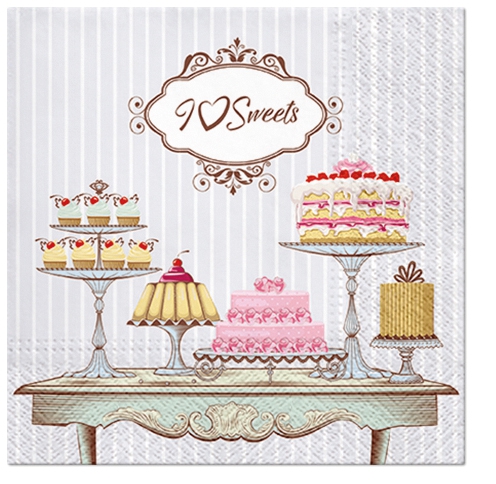 Guardanapos 33x33 cm - Patisserie