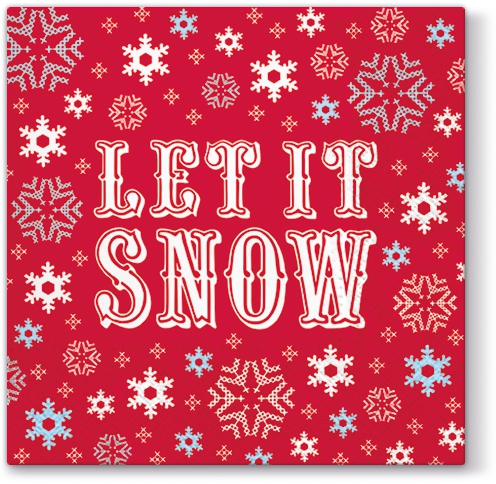 Servilletas 33x33 cm - Let it Snow