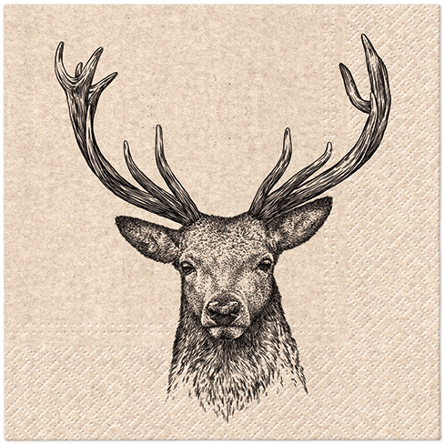 Napkins 33x33 cm - Deer
