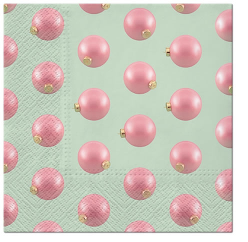 Servietten 33x33 cm - Baubles Set
