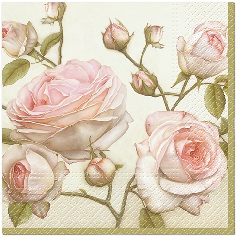 Servietten 33x33 cm - Beauty Roses, Rosen,  Blumen