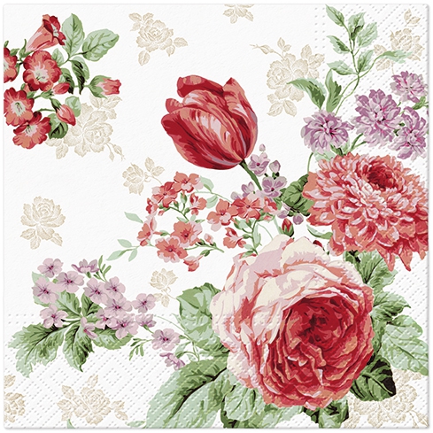 Servietten 33x33 cm - Mysterious Roses, Rosen