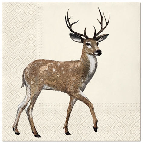 Guardanapos 33x33 cm - Walking Deer