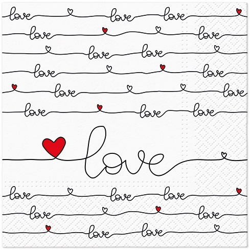 Guardanapos 33x33 cm - Love Connection