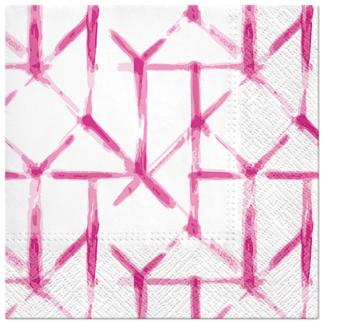 Servietten 33x33 cm - Watercolor Grid (pink), Muster Servietten 33x33 cm - Watercolor Grid (pink)
