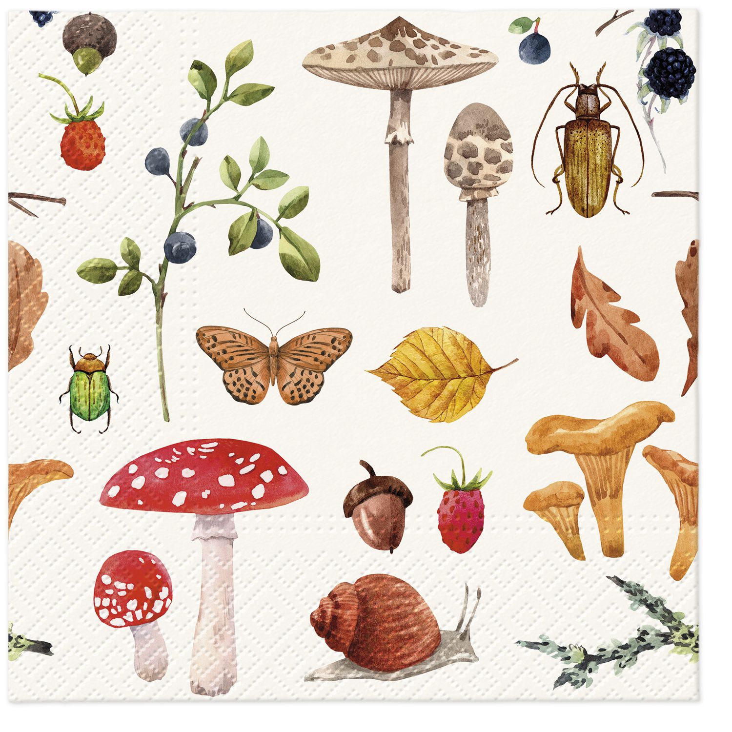 Guardanapos 33x33 cm - Forest Botany