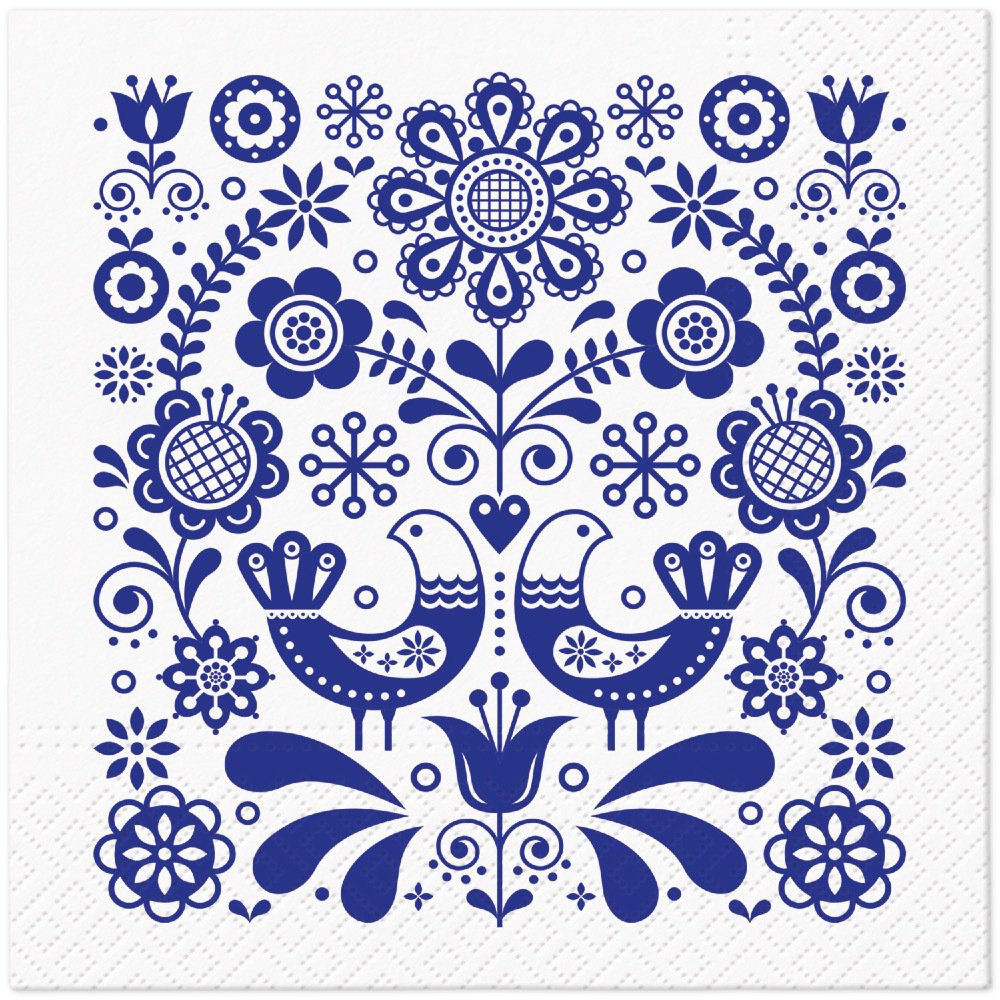 Servilletas 33x33 cm - Folk Stamp