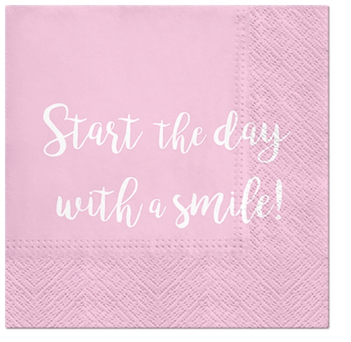 Servietten 33x33 cm - Smile Everyday, Schriften Servietten 33x33 cm - Smile Everyday