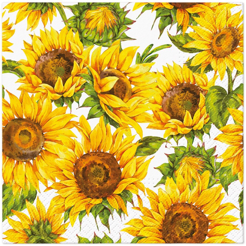 Servilletas 33x33 cm - Dancing Sunflowers