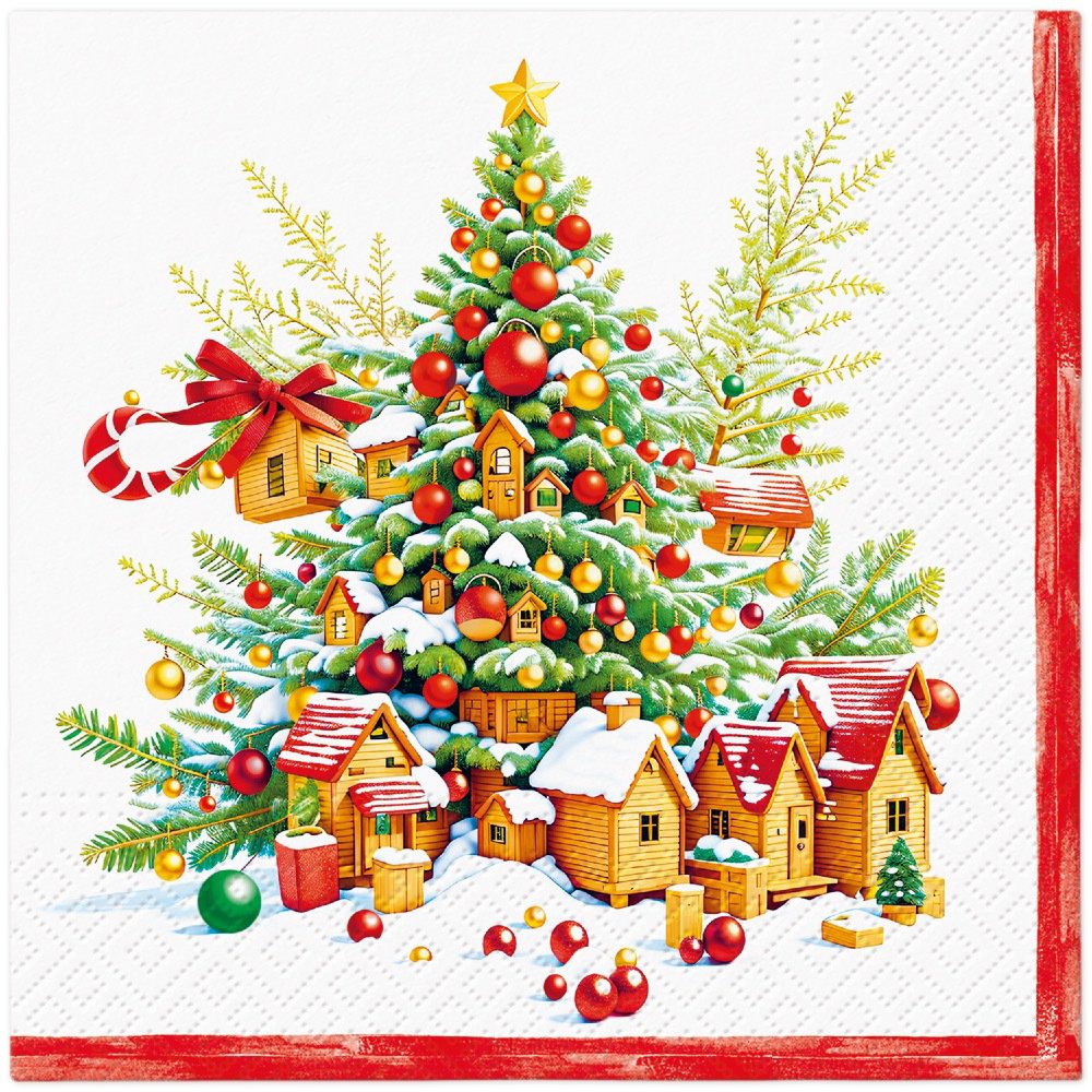 Napkins 33x33 cm - Festive Joy Tree