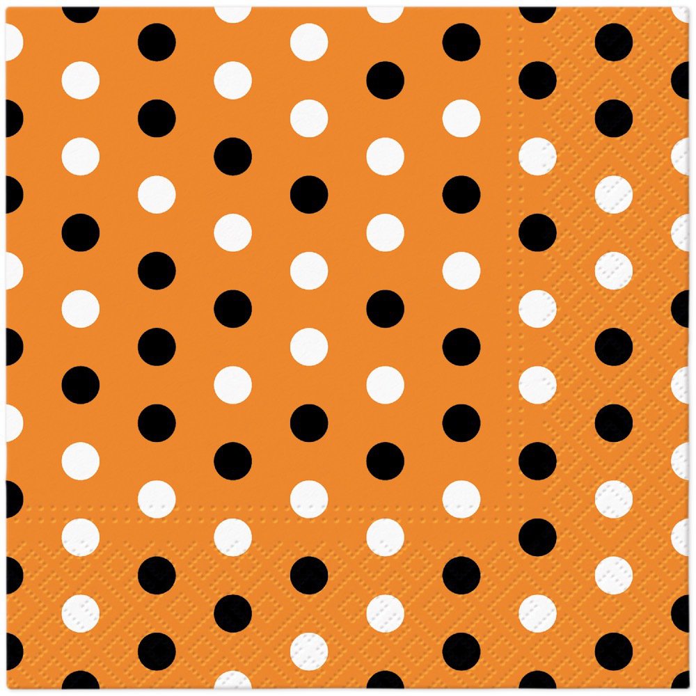 Servietten 33x33 cm - Halloween Dots