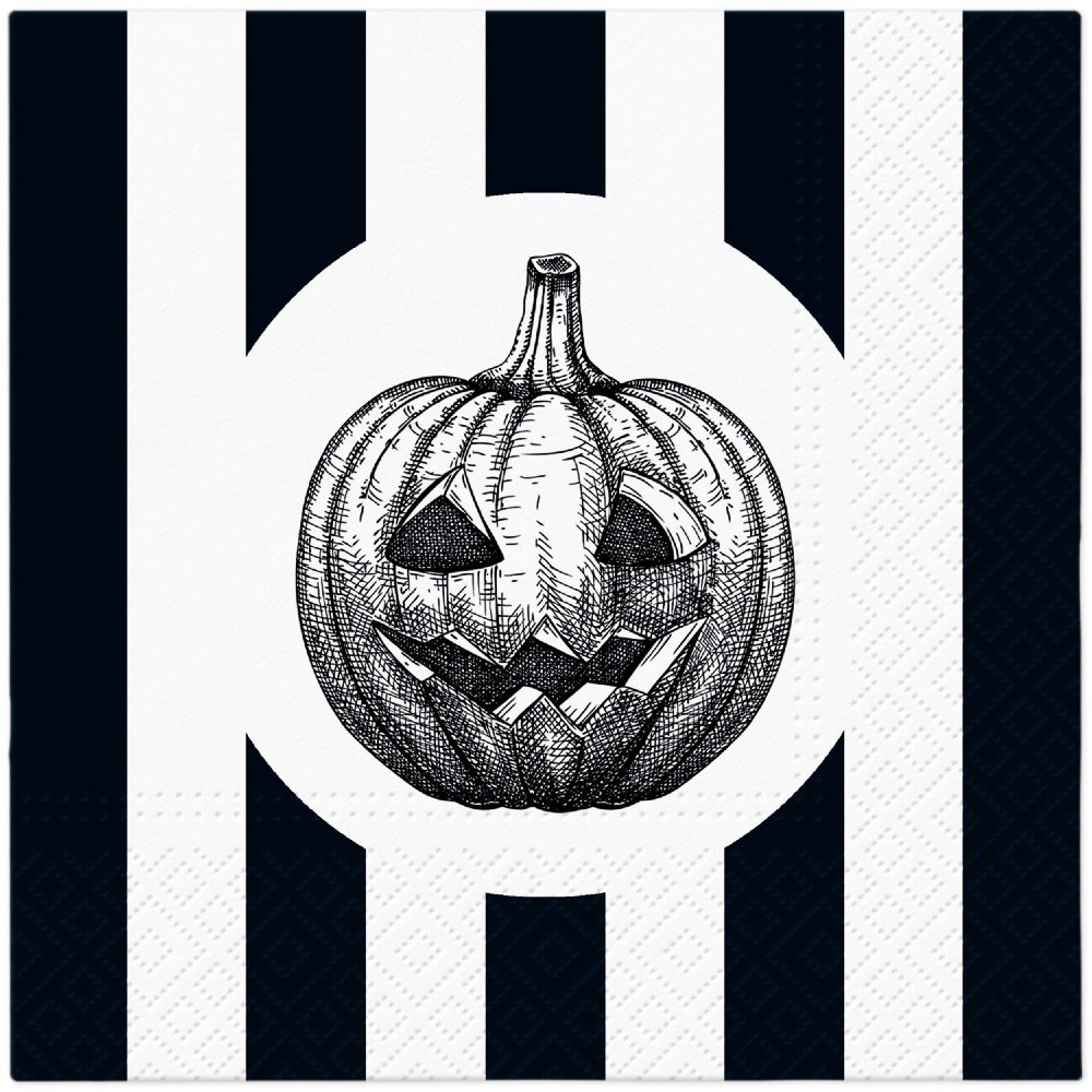 Servietten 33x33 cm - Striped pumpkin
