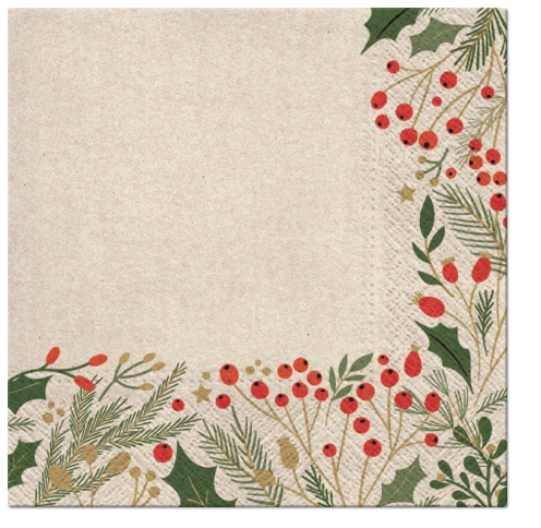 Servietten 33x33 cm - We Care Berries Frame