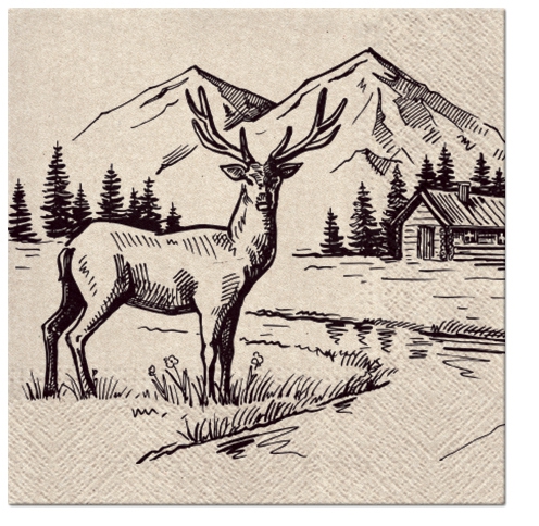 Servietten 33x33 cm - We Care Mountain View