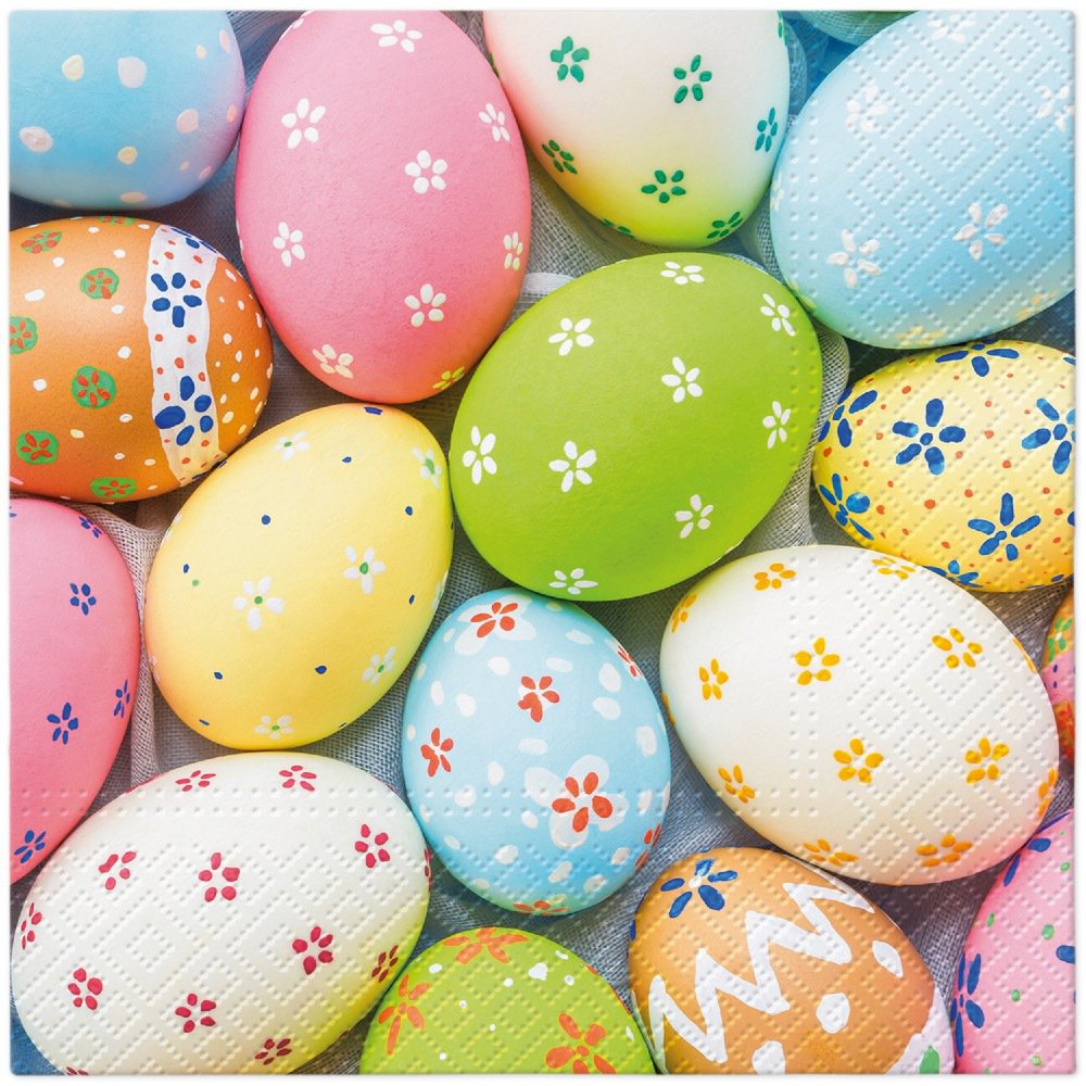 Servetten 33x33 cm - Family Eggs
