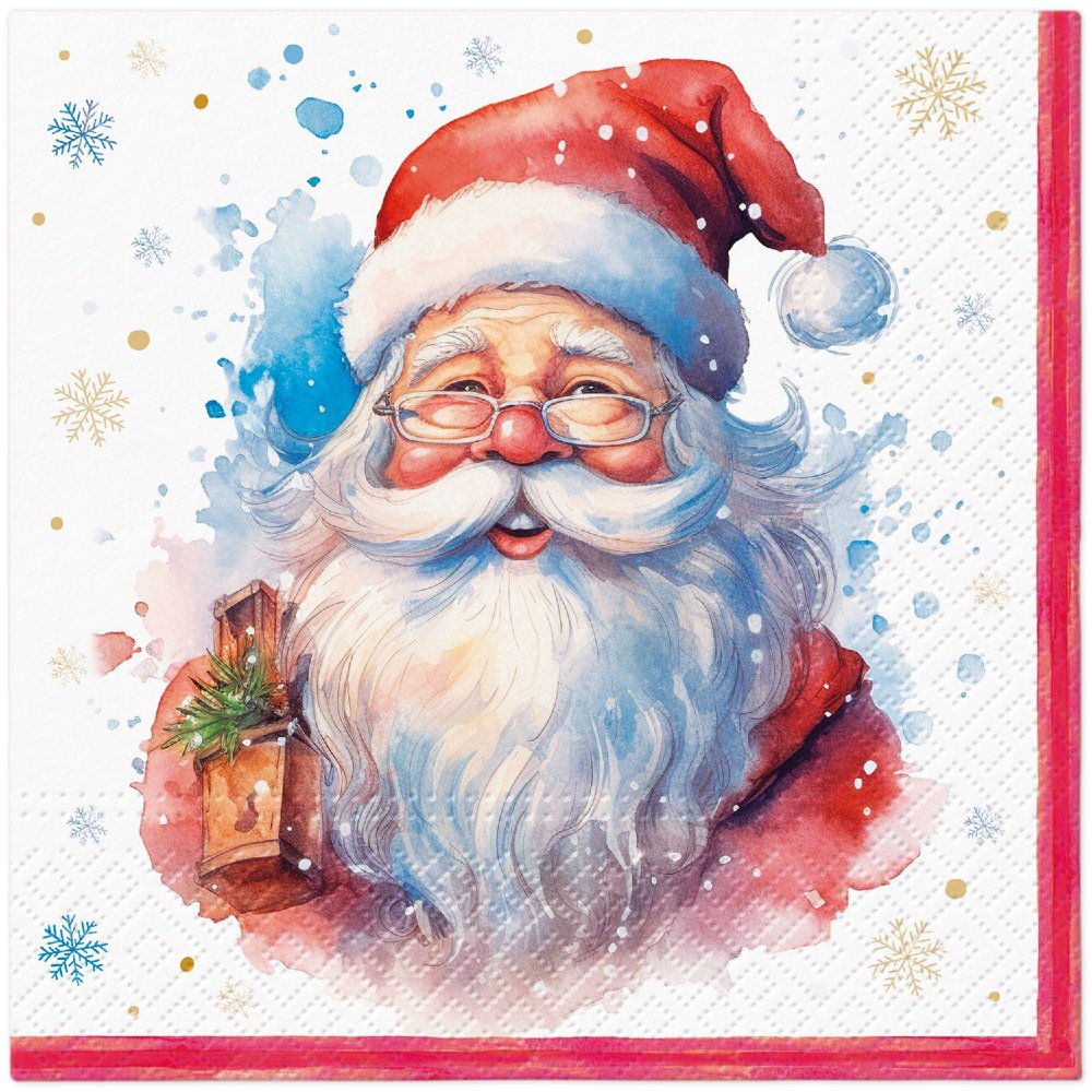 Napkins 33x33 cm - Portrait Of Santa Claus
