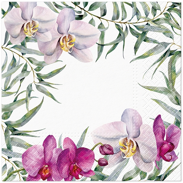Servietten 33x33 cm - Elegant Orchid