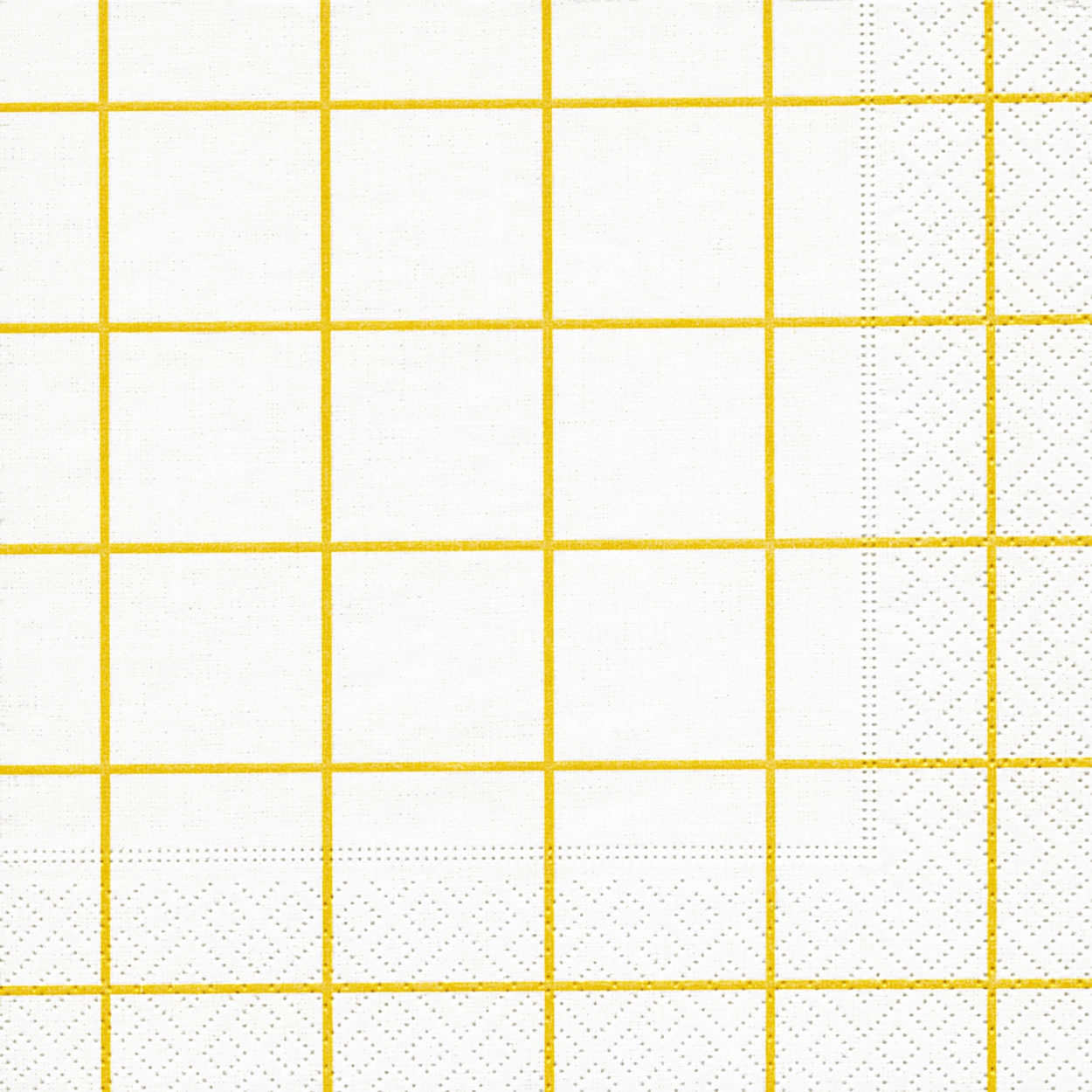 Servietten 33x33 cm - Home square white/yellow