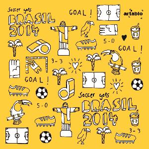 Servietten 33x33 cm - Soccer Icons