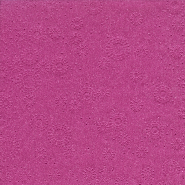 Servilletas 24x24 cm - Moments Uni orchid, Círculos,  rosa,  morado,  estampado,  servilletas monocolor,  servilletas con relieve