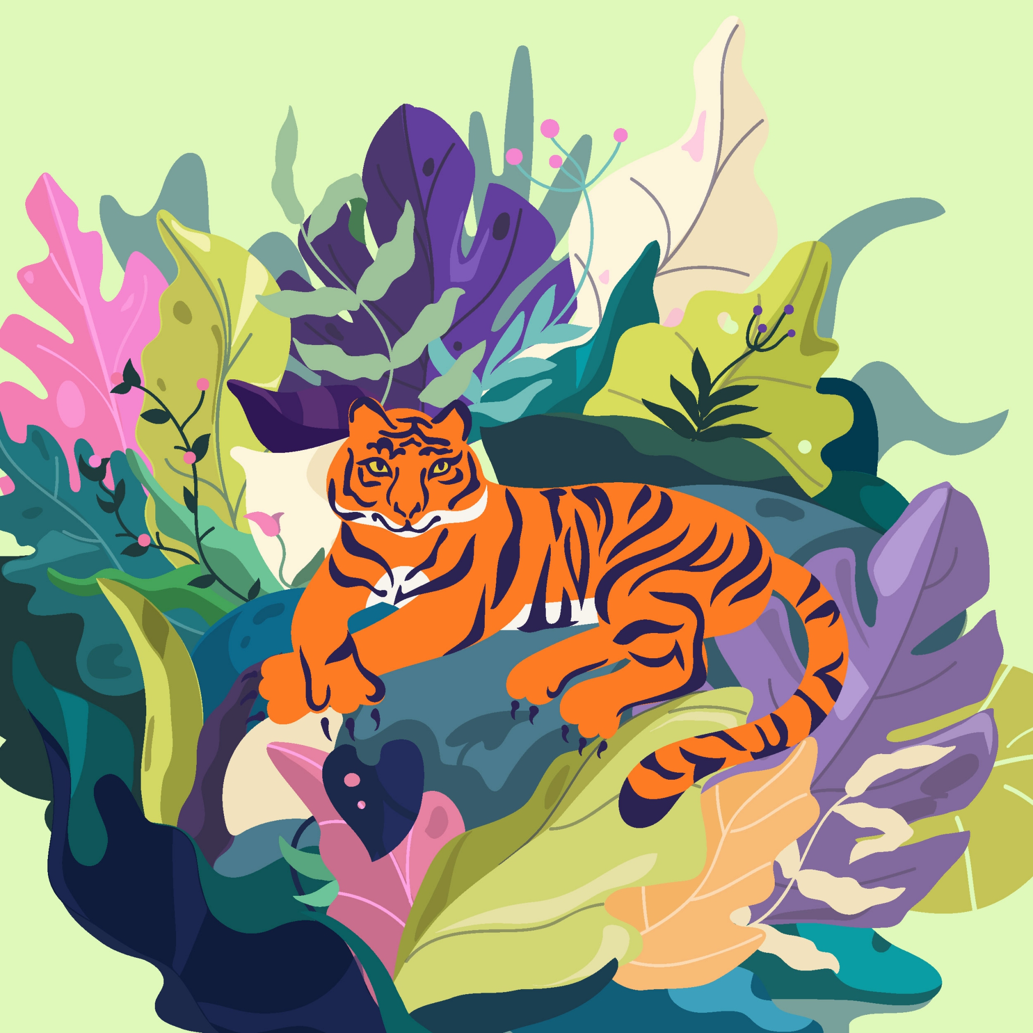 Napkins 33x33 cm - Tiger