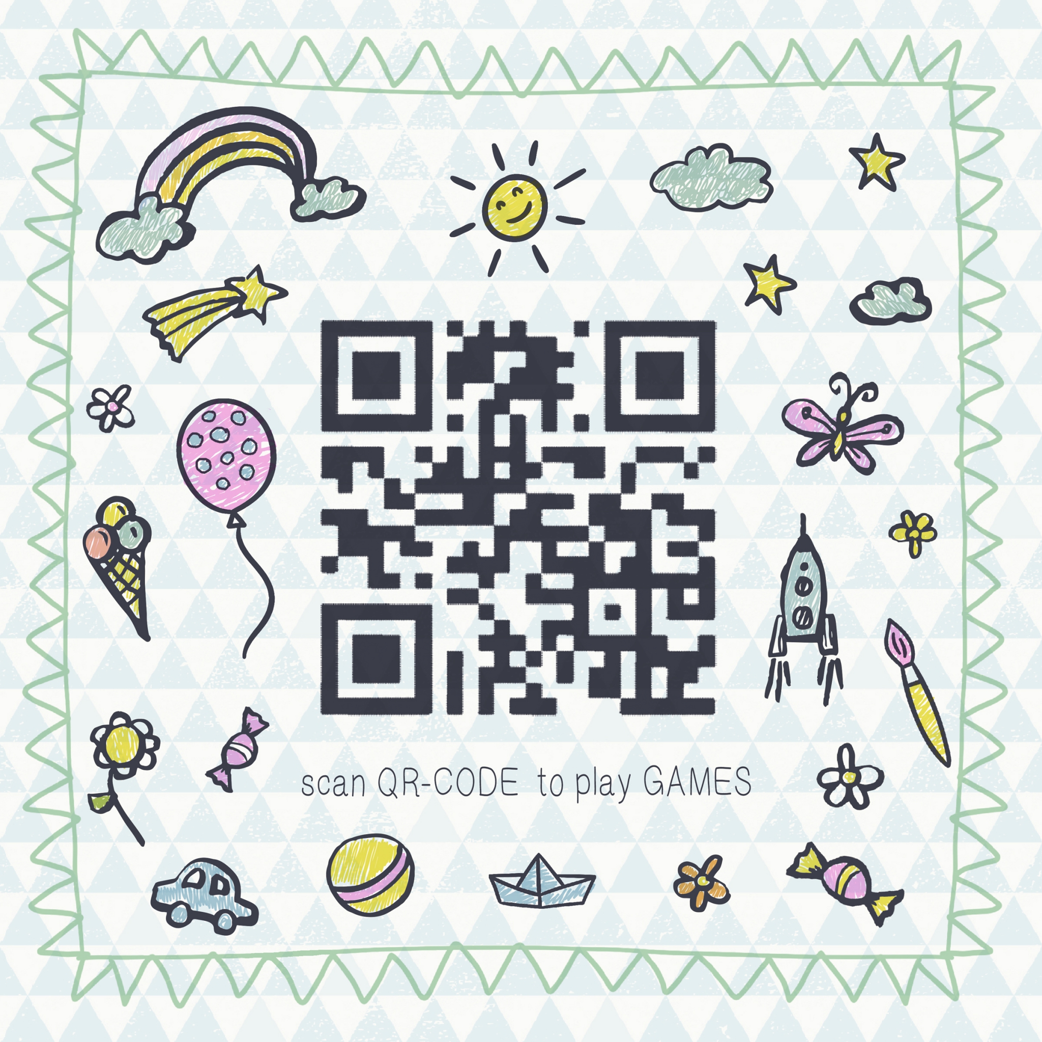 Napkins 33x33 cm - Kids QR