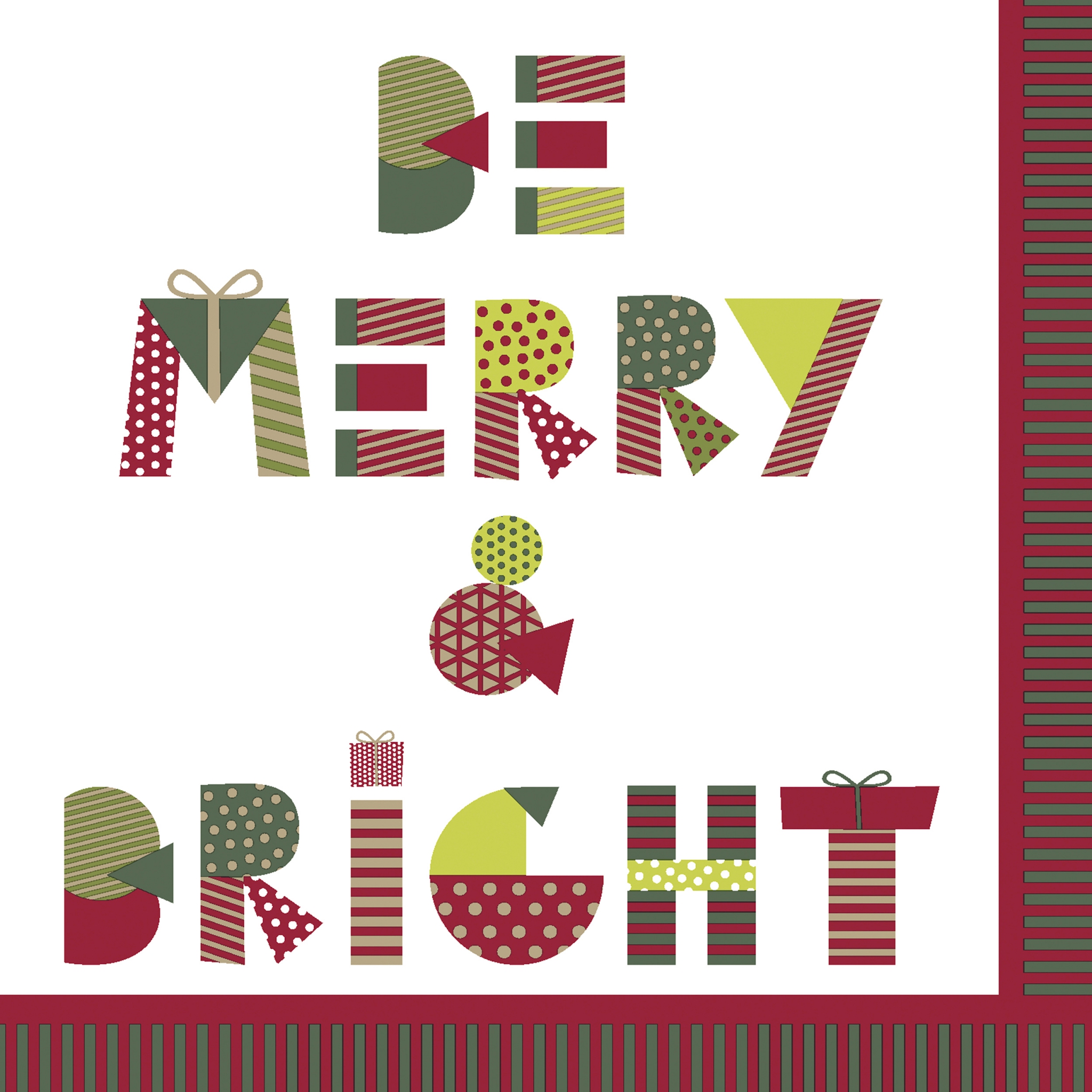 Napkins 33x33 cm - Be Merry