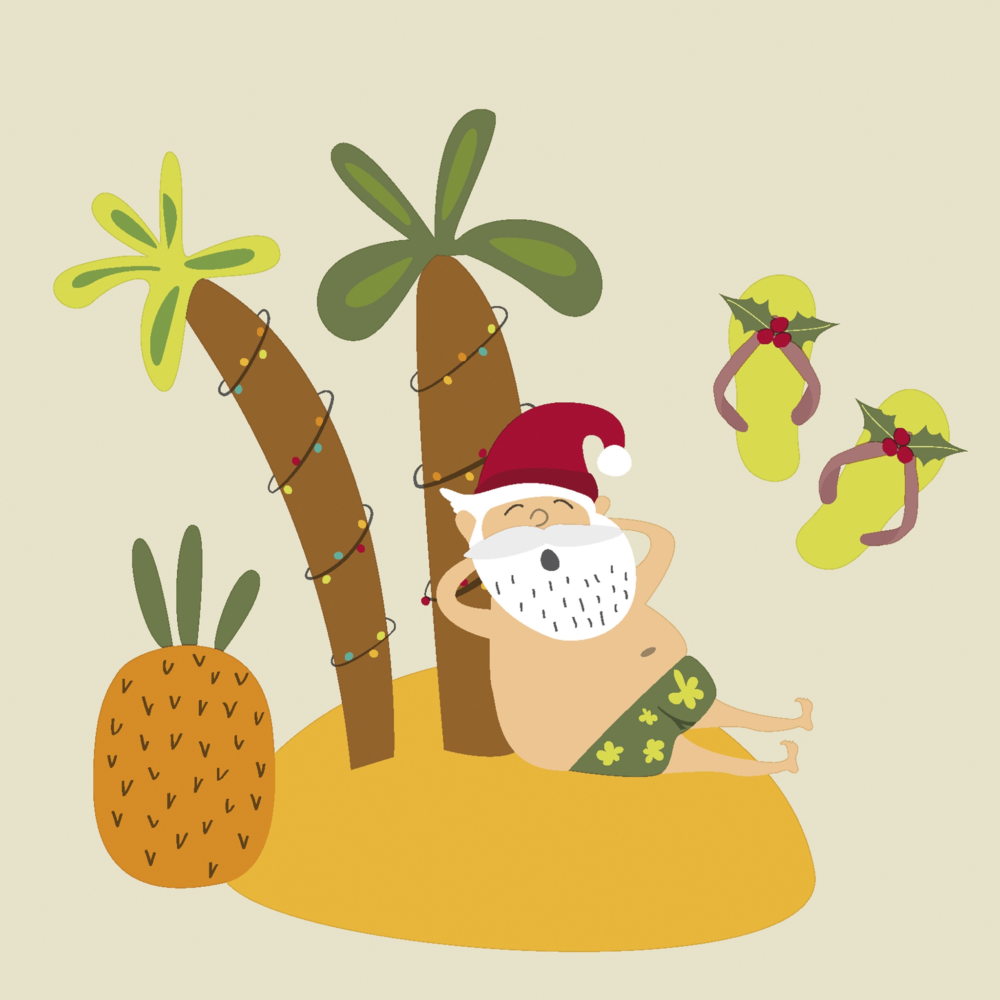 Servilletas 33x33 cm - Santa and Sun