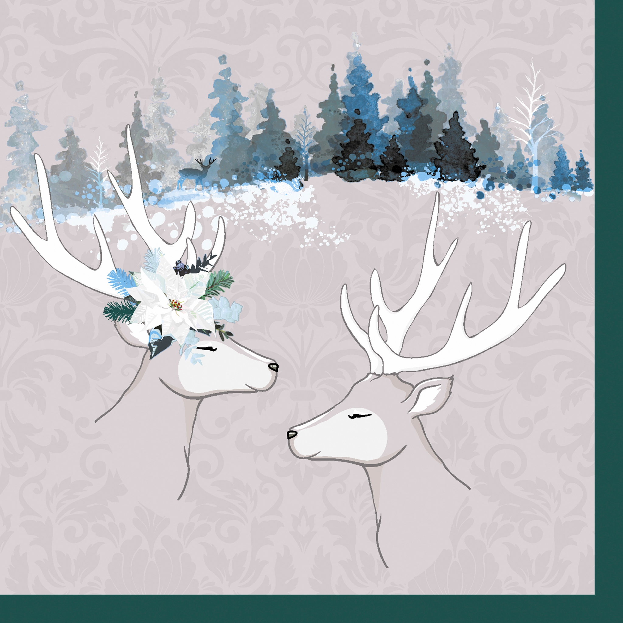 Napkins 33x33 cm - Deer love