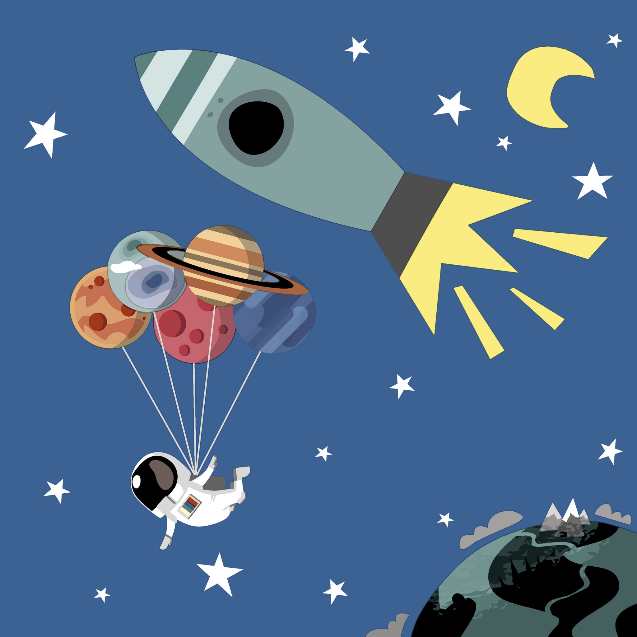 Napkins 33x33 cm - Space