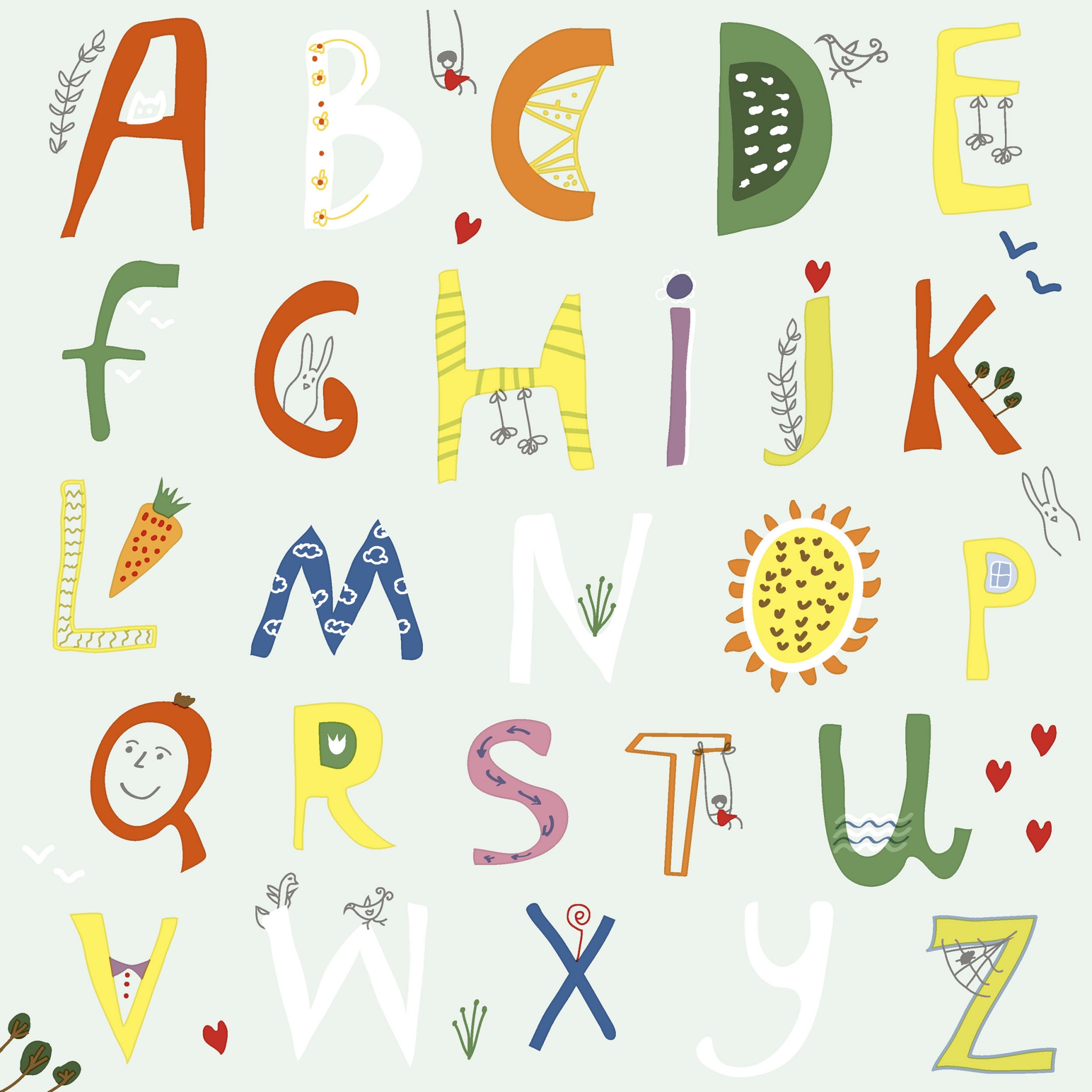 Napkins 33x33 cm - Alphabet