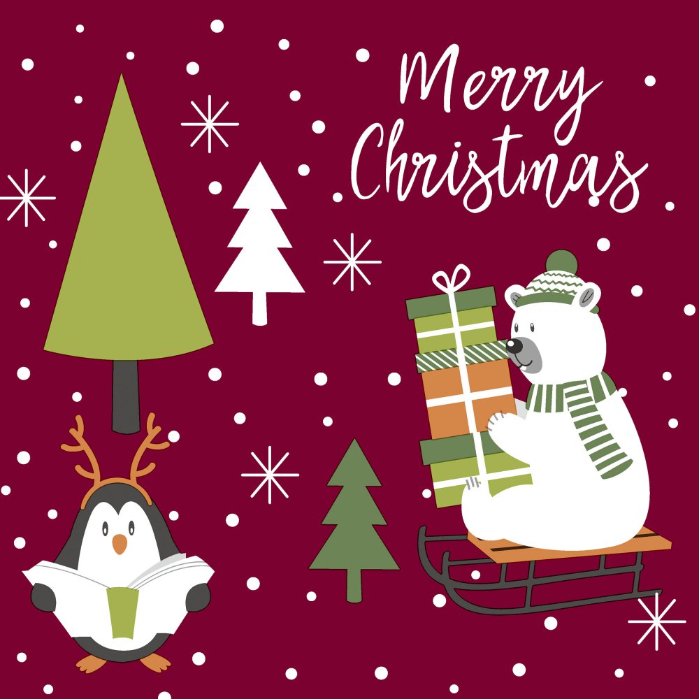 Servietten 33x33 cm - Xmas time