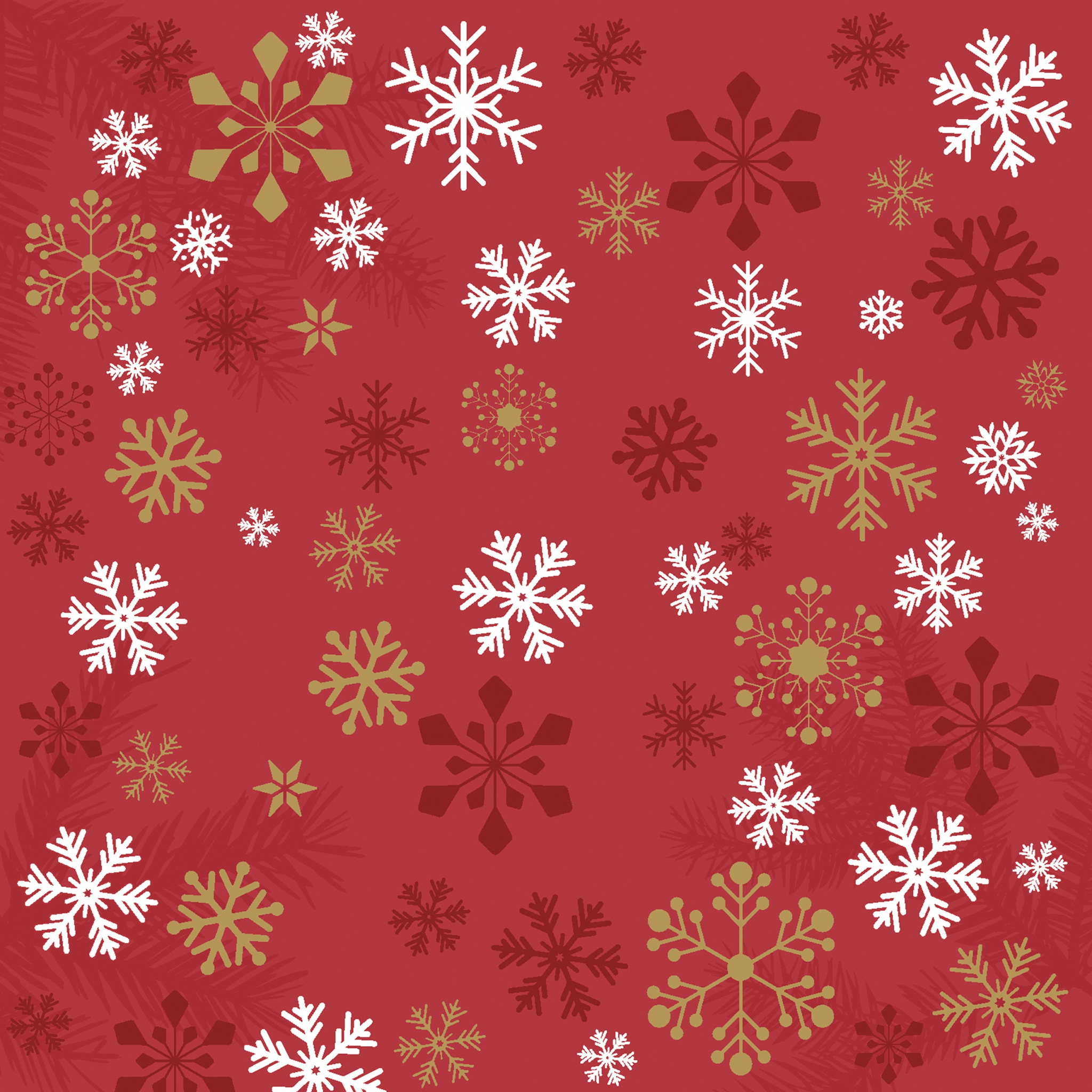 Servietten 33x33 cm - Traditional snow red