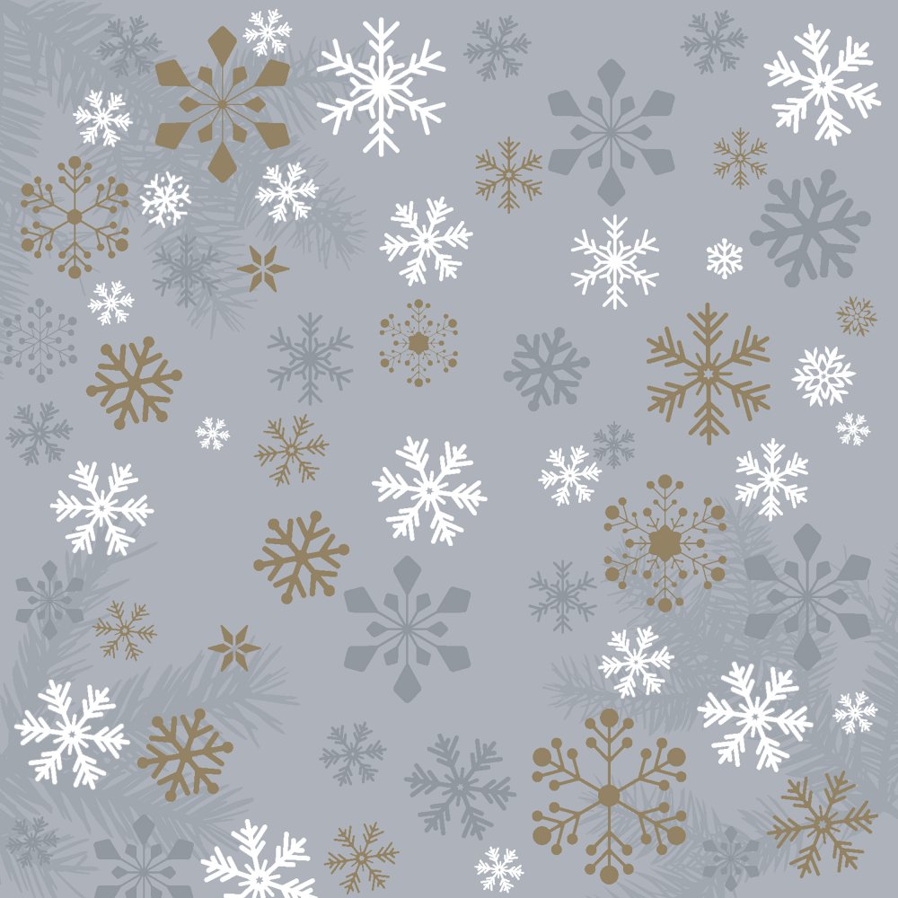 Servietten 33x33 cm - Traditional snow grey