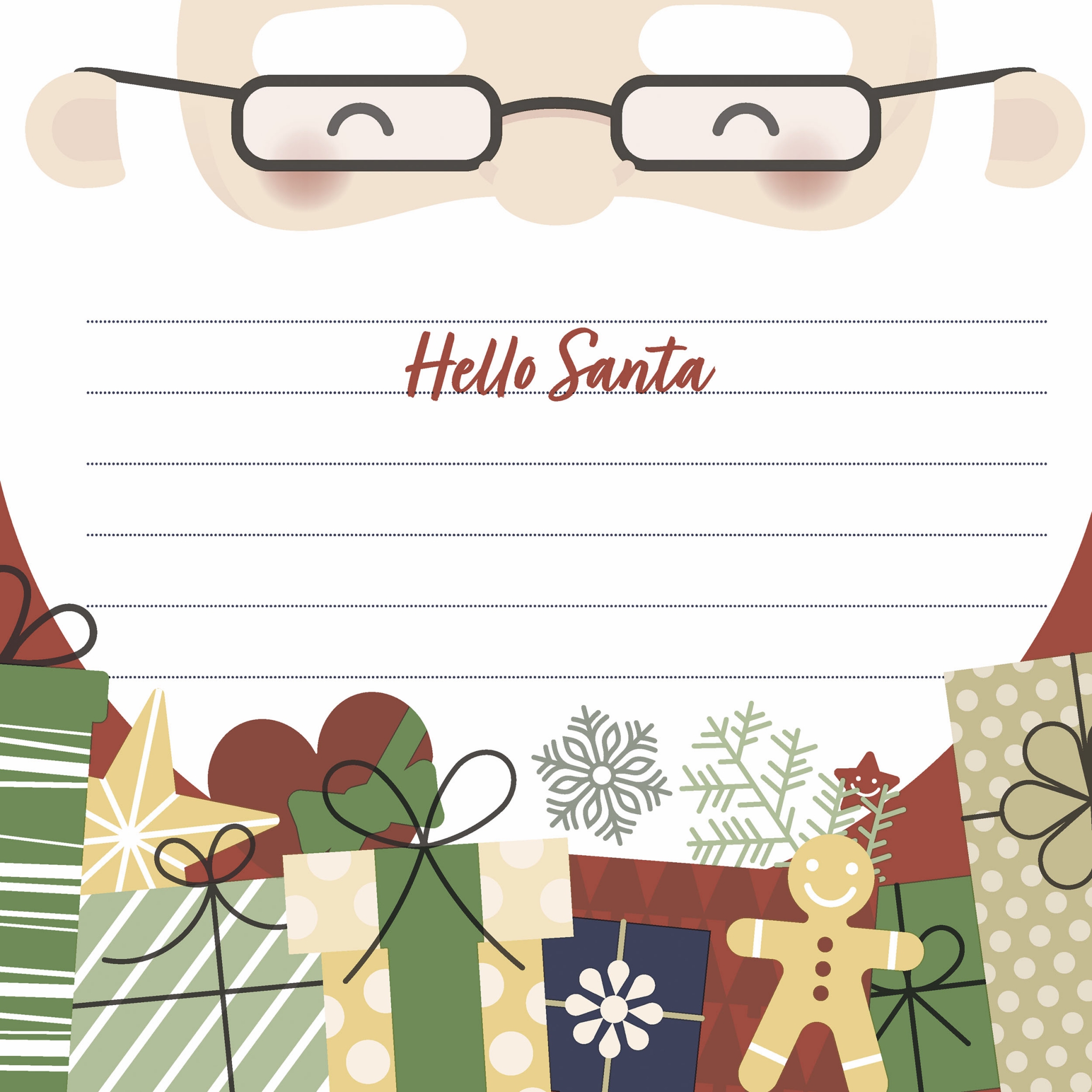 Servietten 33x33 cm - Hello Santa