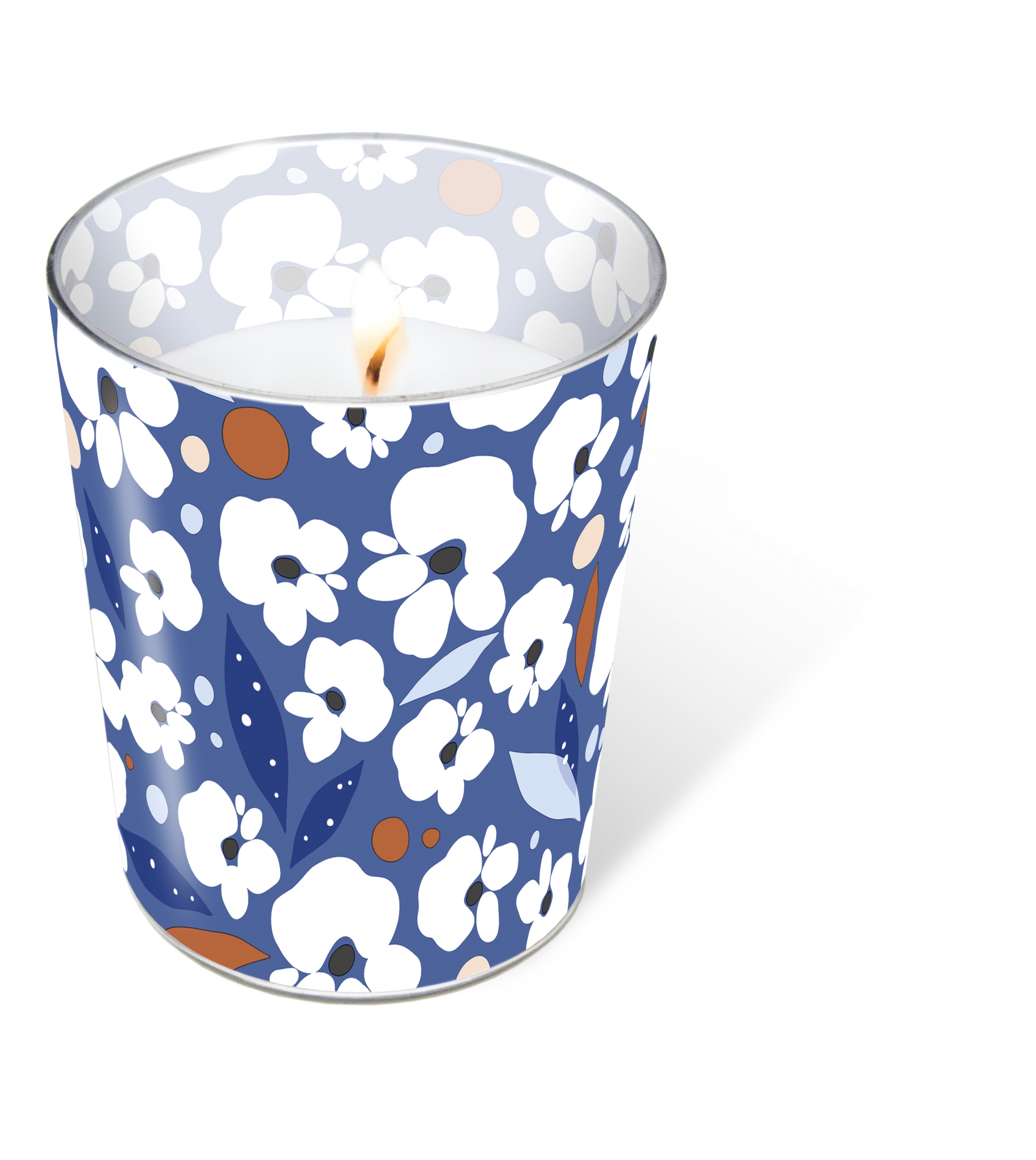 glass candle - Candle Glass Artist floral