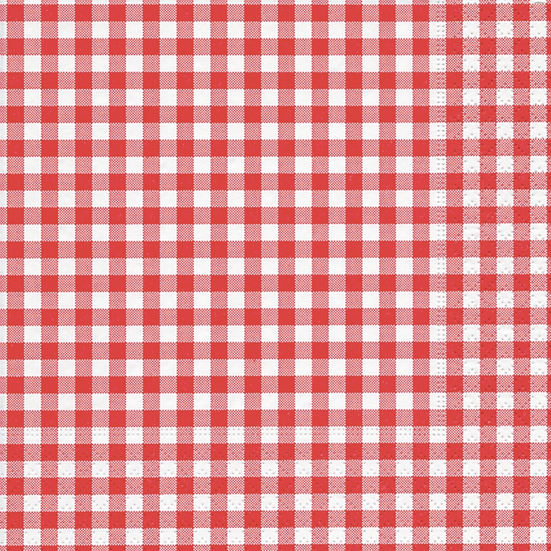 Serwetki 33x33 cm - New Vichy red, czerwień,  bielsko,  Kwadrat,  Kwadrat,  kontrole,  próbki,  stary