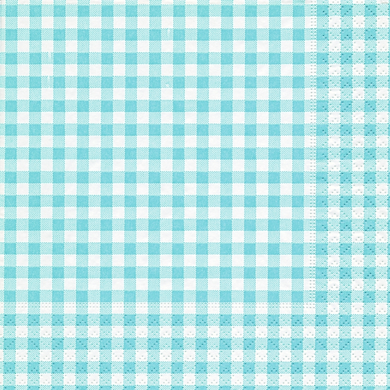 Serwetki 33x33 cm - New Vichy turquoise, turkus,  bielsko,  Kwadrat,  Kwadrat,  kontrole,  próbki