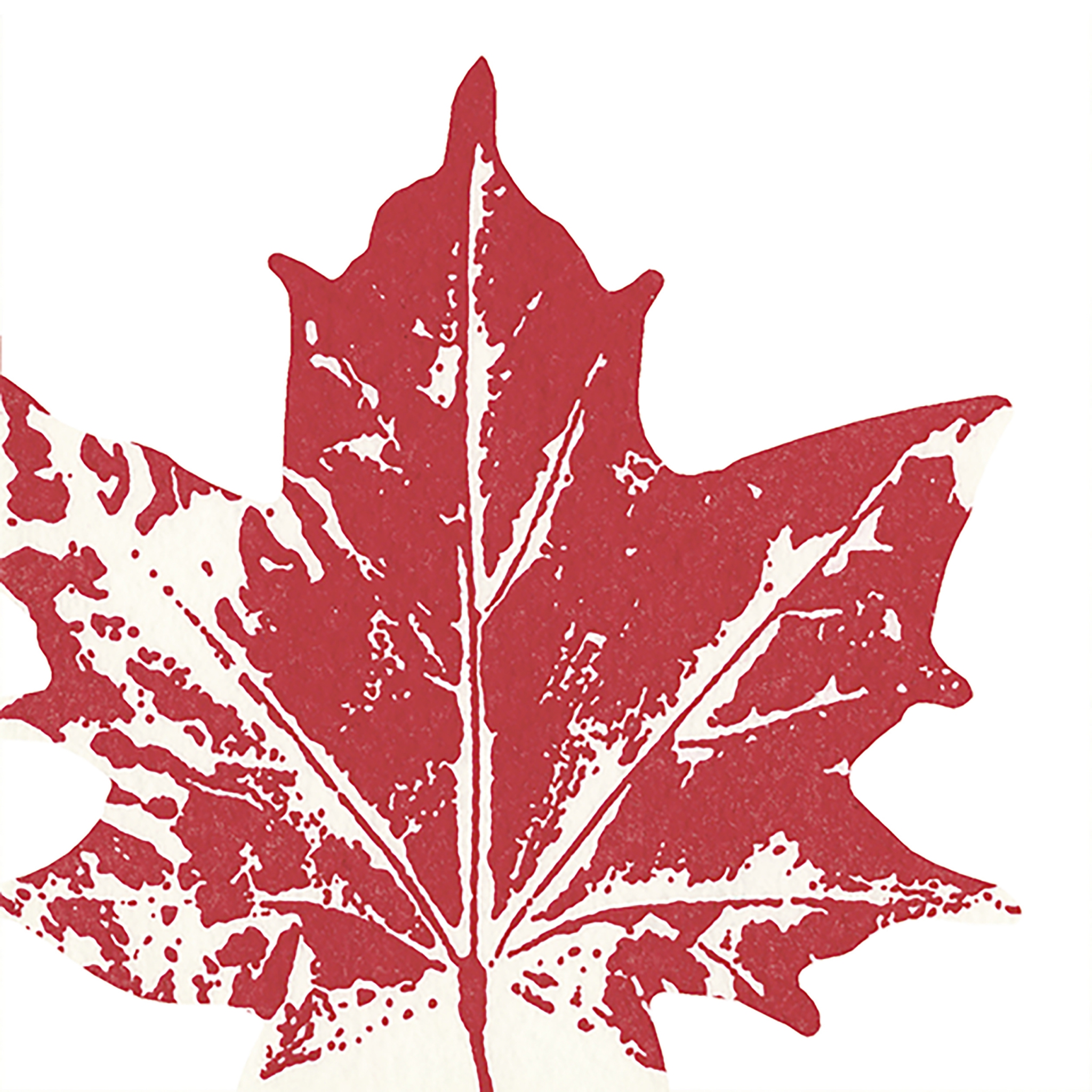 Servilletas troqueladas - Maple leaf red