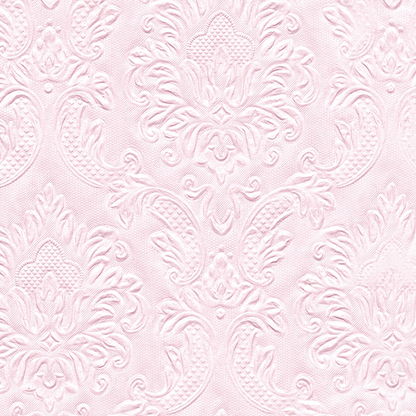 Tovaglioli 33x33 cm - Moments Ornament soft pink, tovaglioli in rilievo