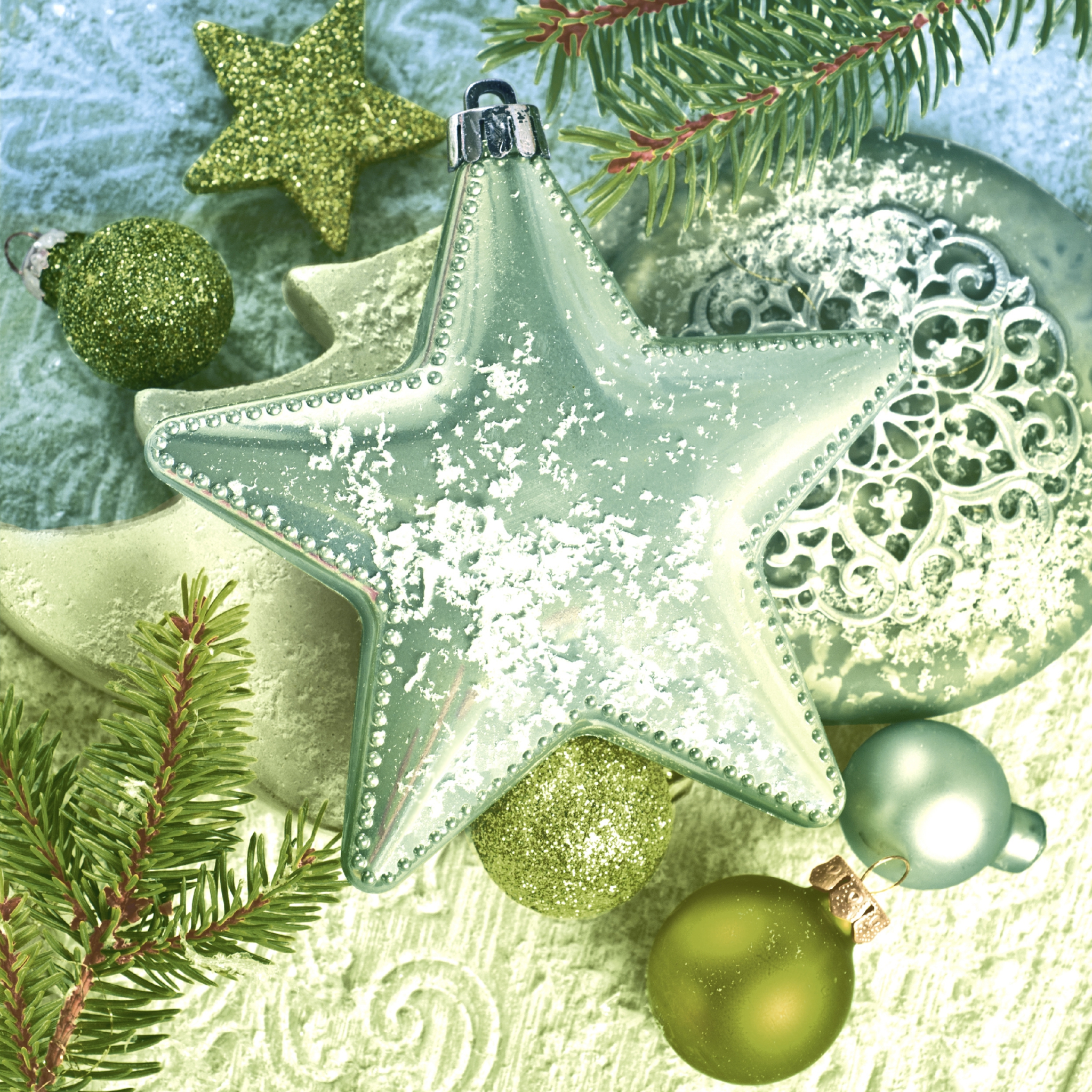 Napkins 24x24 cm - Green styling