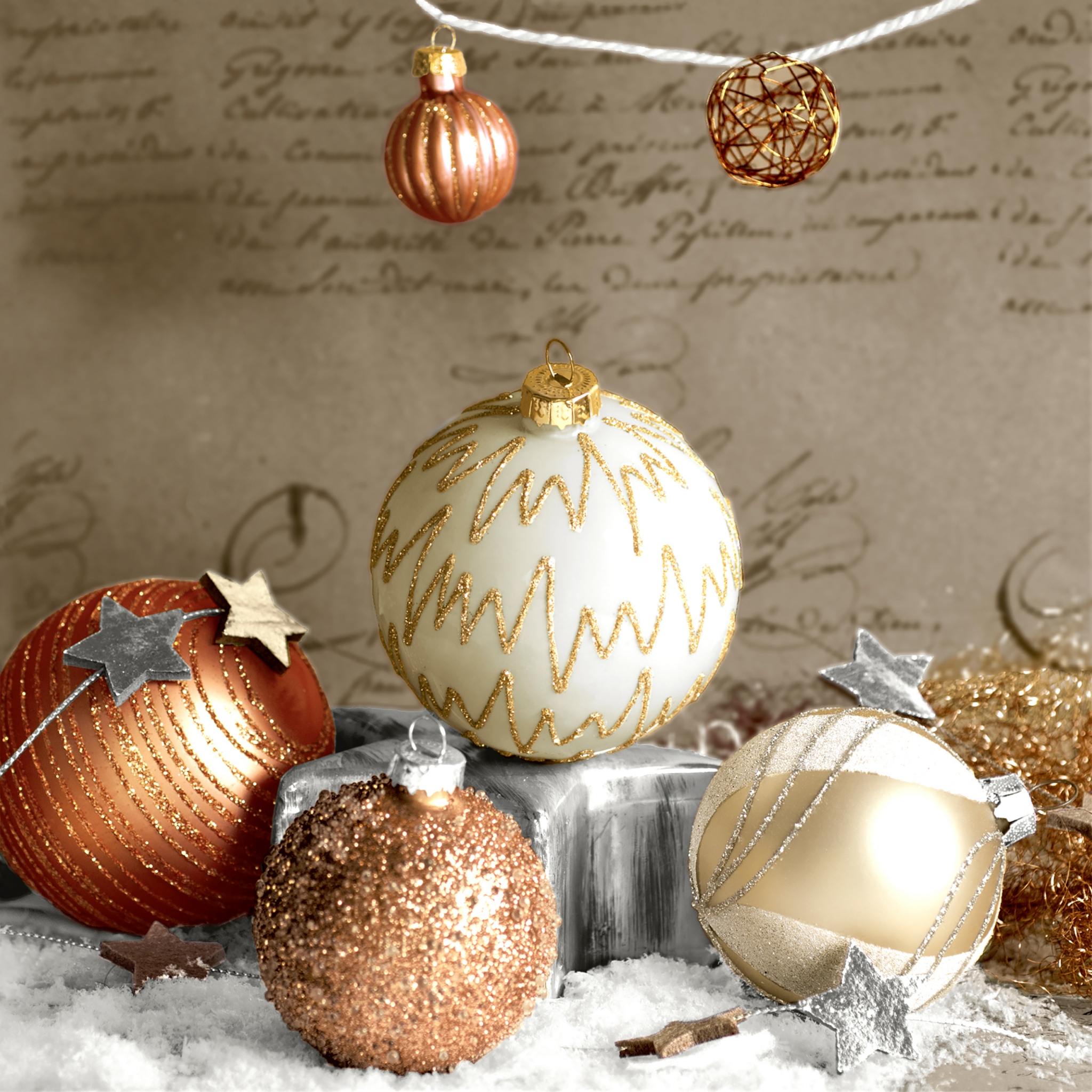 Servietten 24x24 cm - Bauble arrangement