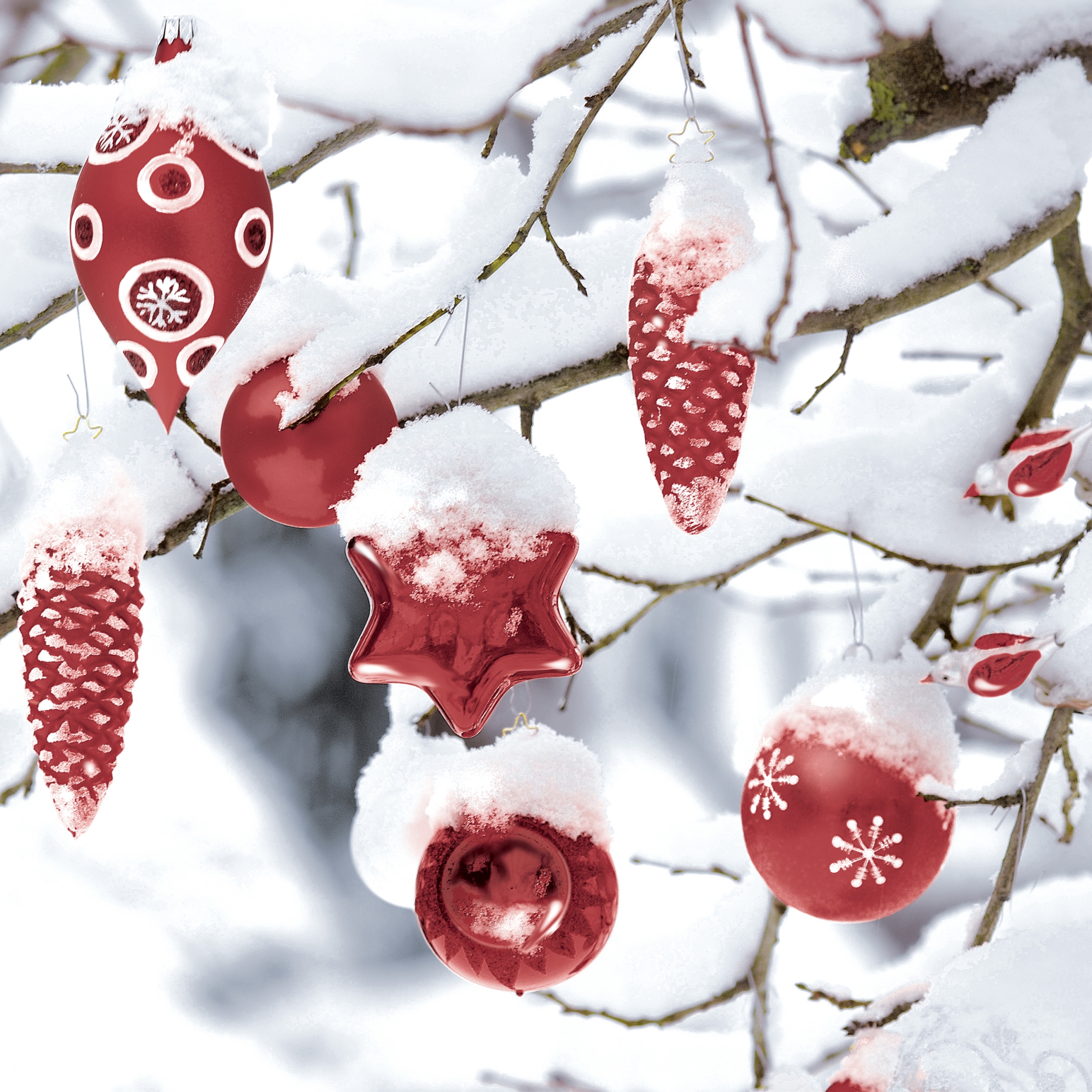 Napkins 33x33 cm - Winter snowy