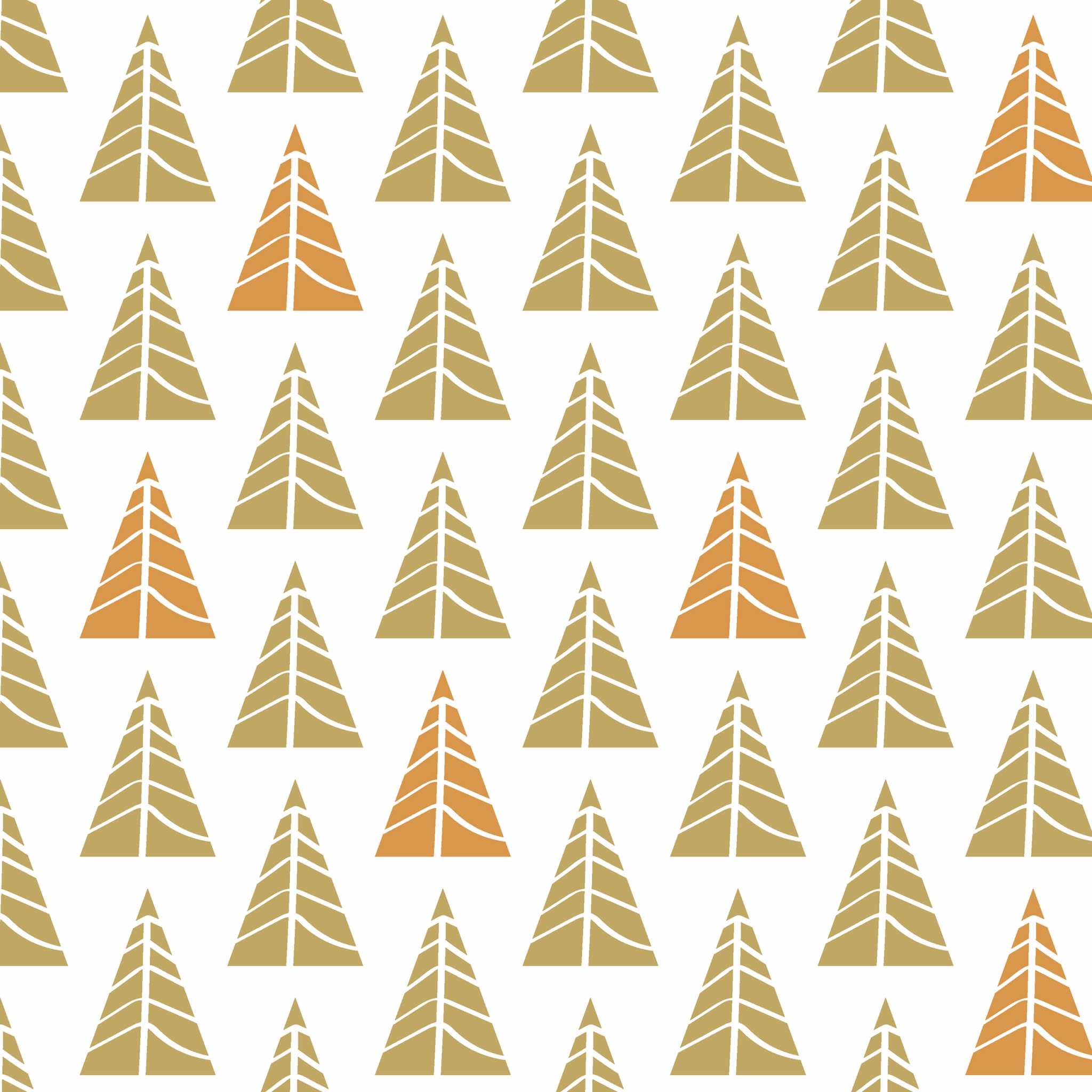 Guardanapos 33x33 cm - Pointed trees gold